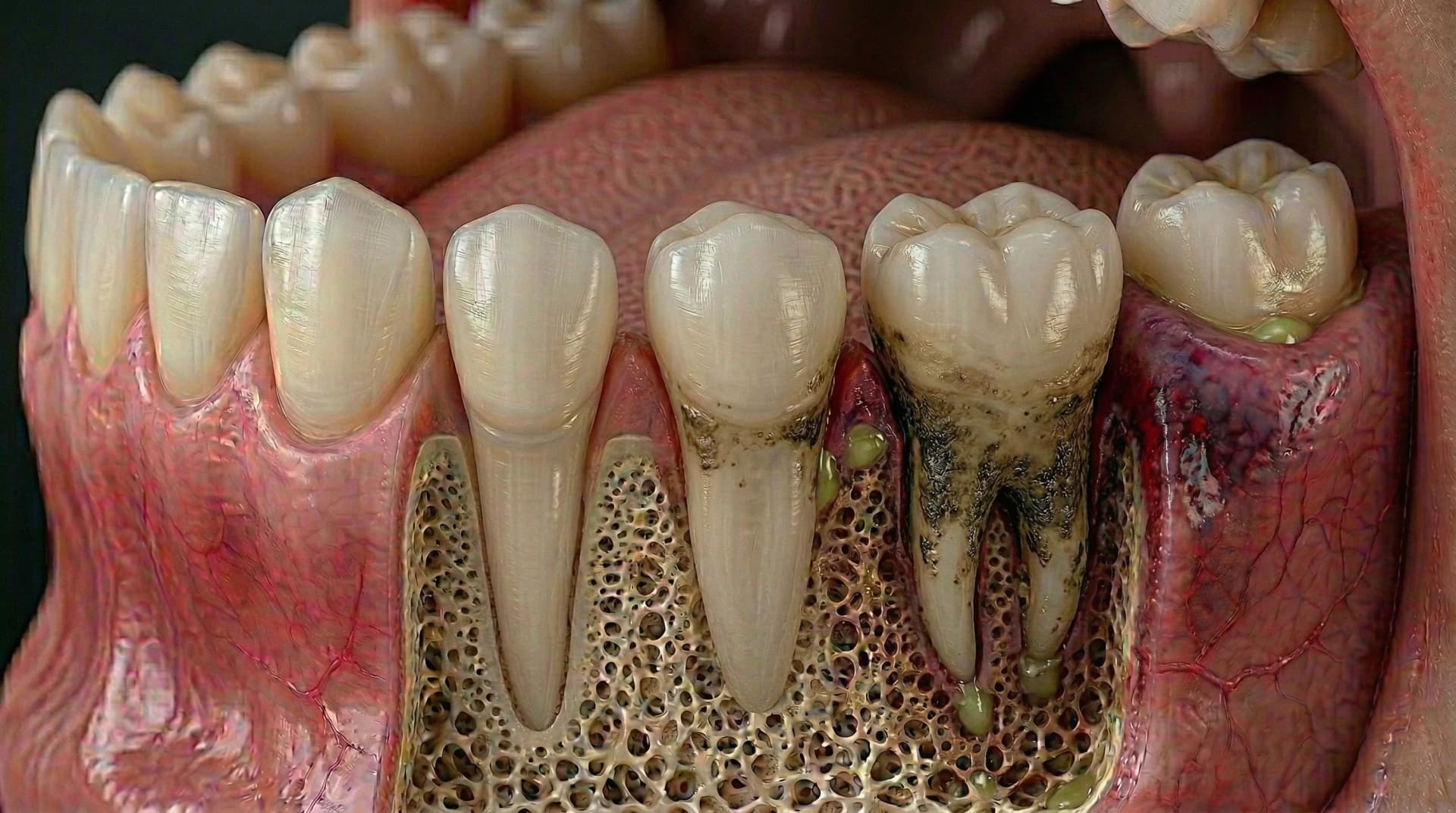 Advanced periodontitis with severe damage – Stage 5
