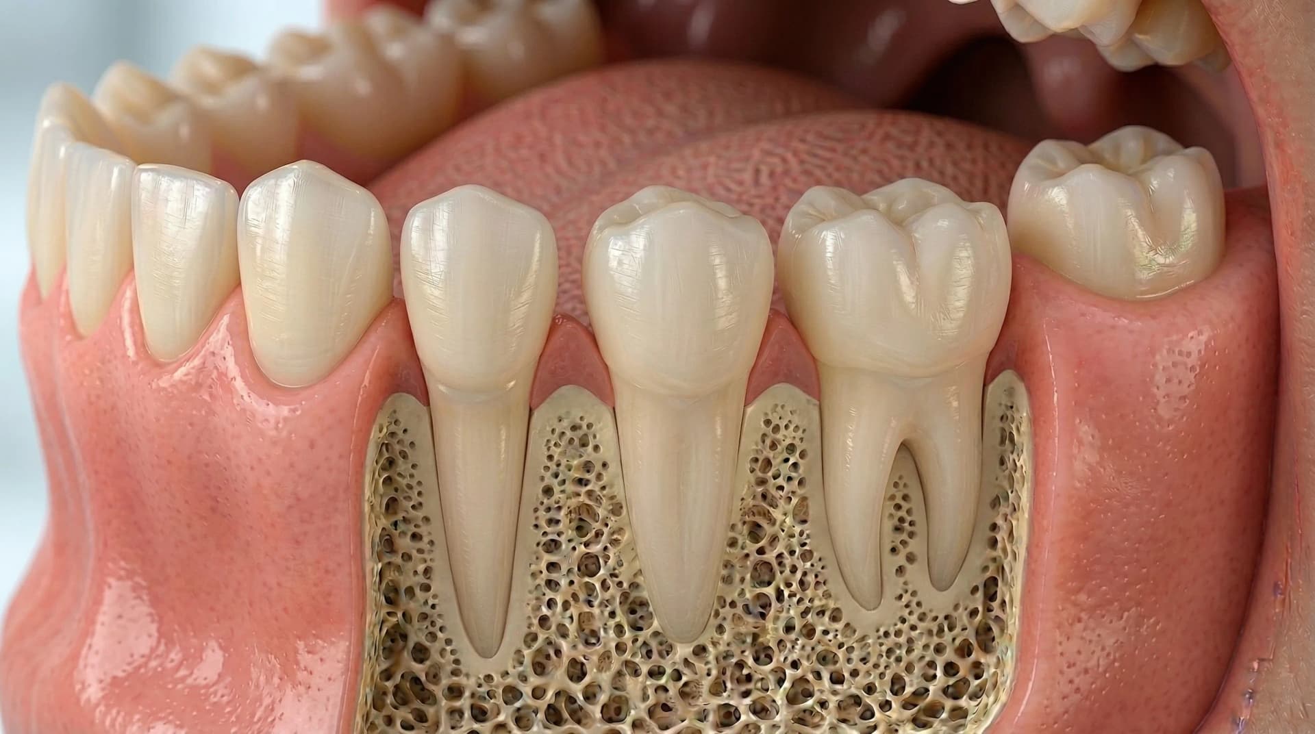 Healthy gums with no inflammation – Stage 1