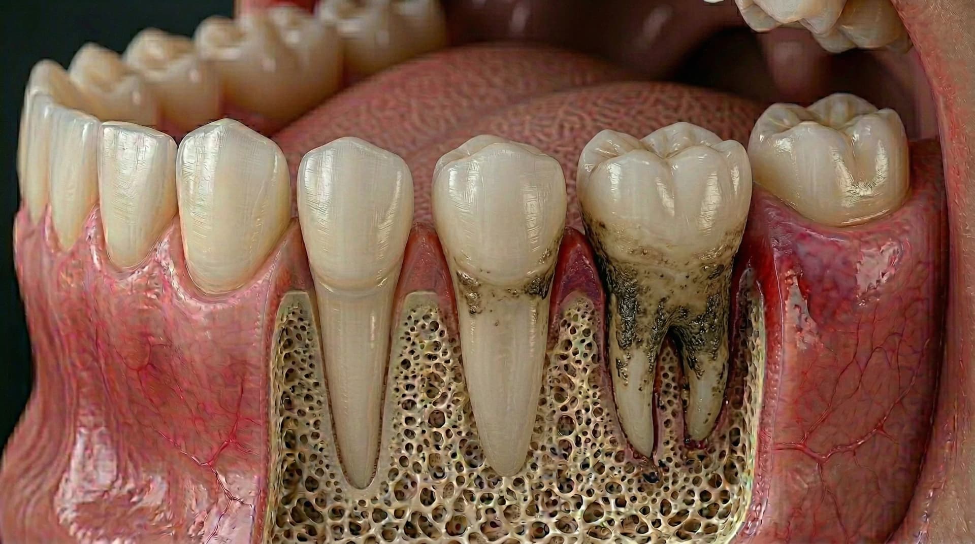 Moderate periodontitis with deeper pockets – Stage 4