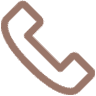 Contact 2 phone icon brown