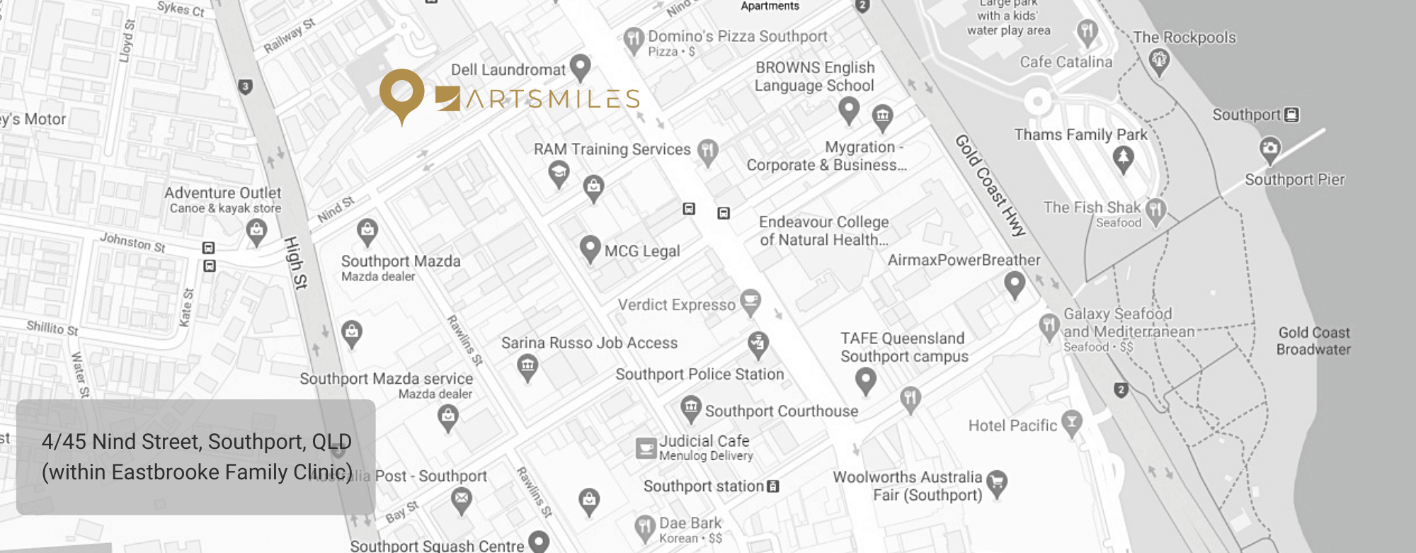 ArtSmiles Location map