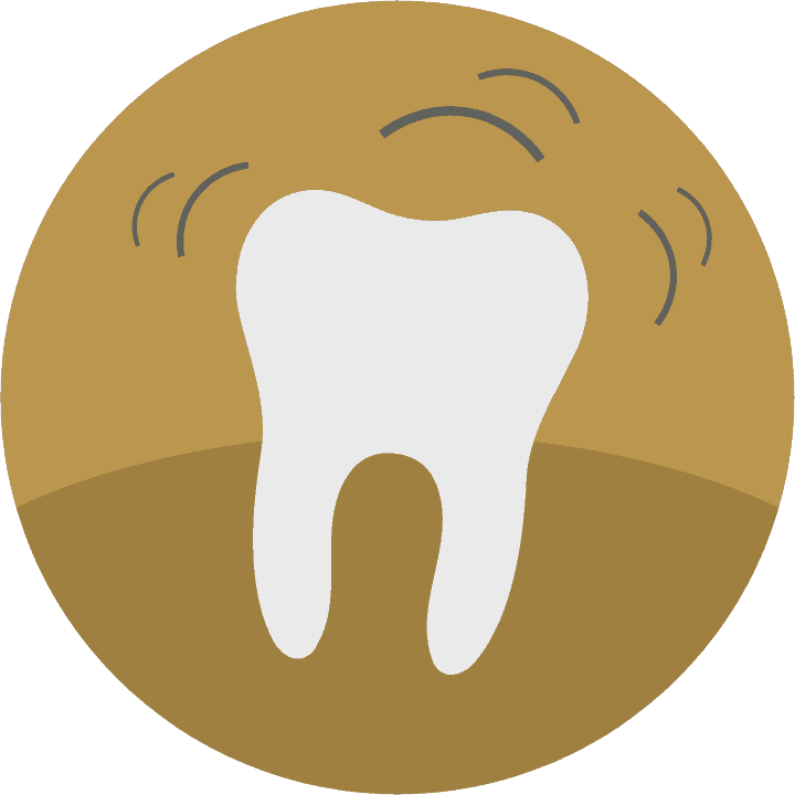 Loose Teeth Dental Emergency golden icon