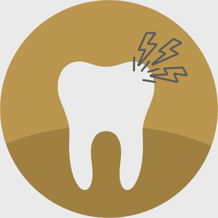 Toothache Treatment golden icon