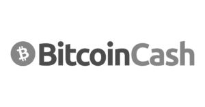 bitcoin cash logo black and white