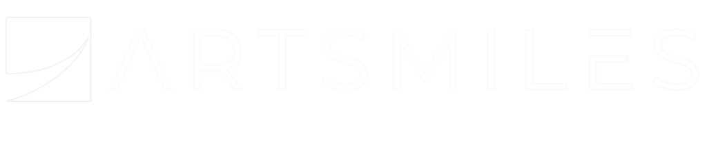 ArtSmiles Logo white with slogan
